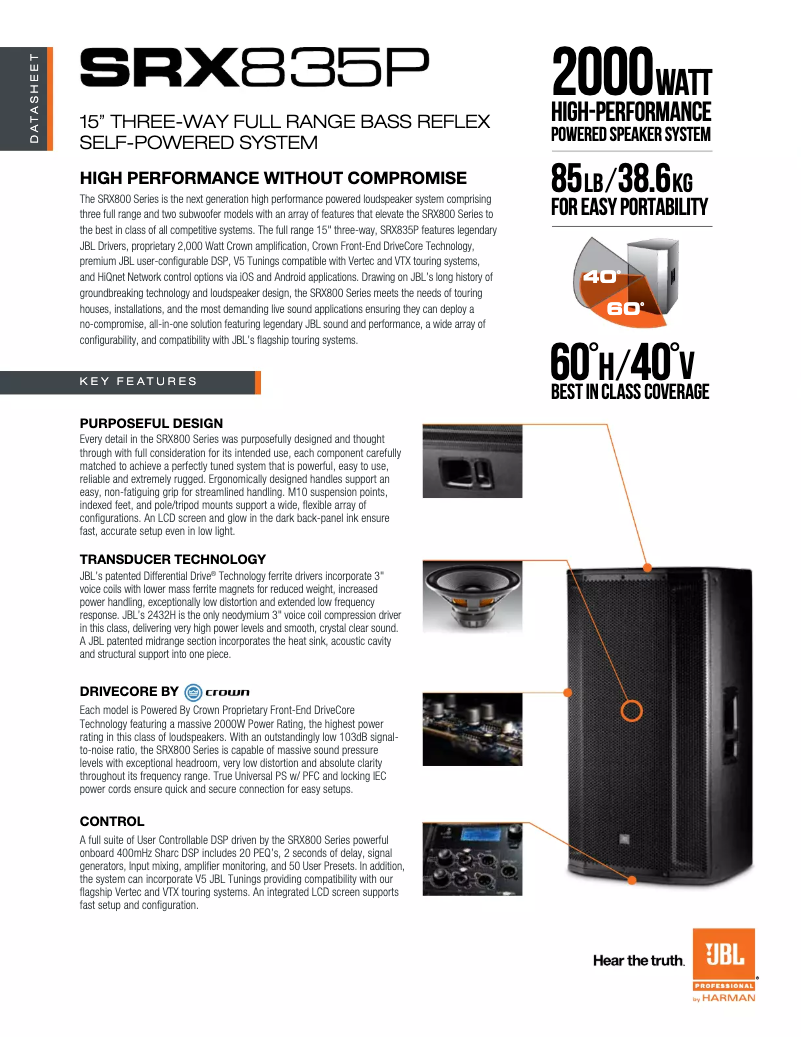 Image de la première page du manuel de l'appareil SRX835P