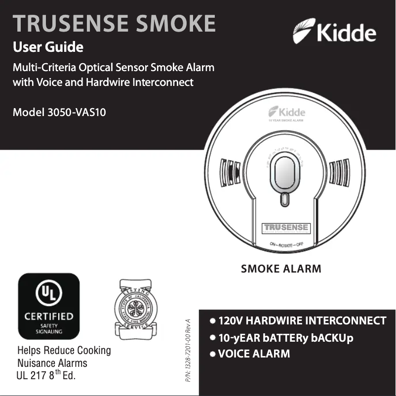 Page n°1 - Manuel utilisateur Kidde TruSense 3050-VAS10