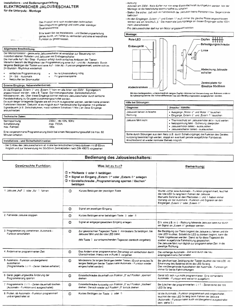 Page 1 de la notice Manuel utilisateur Ehmann ROLLO Comfort 24