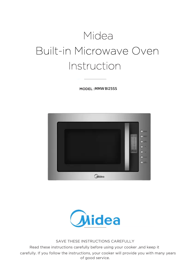 Imagen de la primera página del manual del dispositivo MMWBI25SS