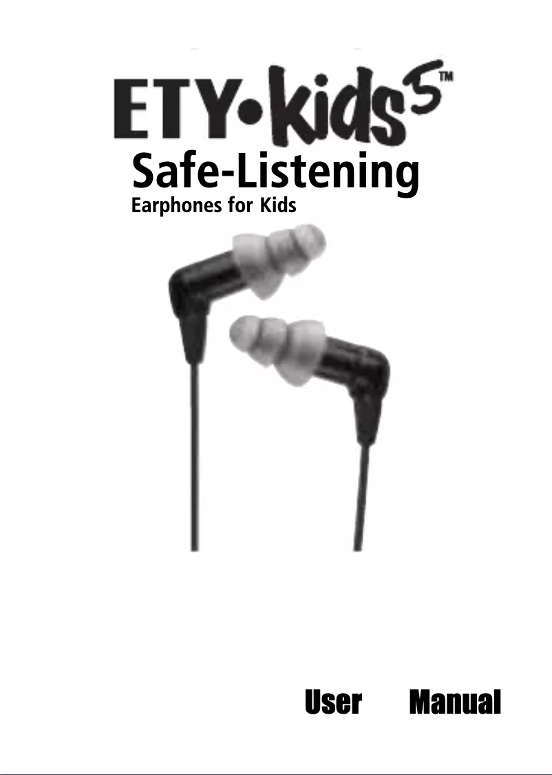 Page 1 de la notice Manuel utilisateur Etymotic ETY-Kids 3