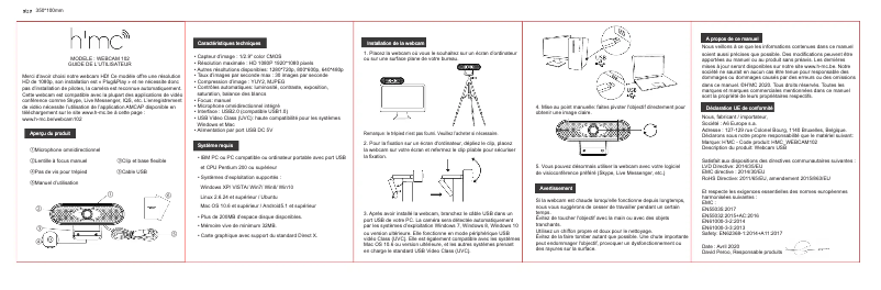 Image de la première page du manuel de l'appareil Webcam 102