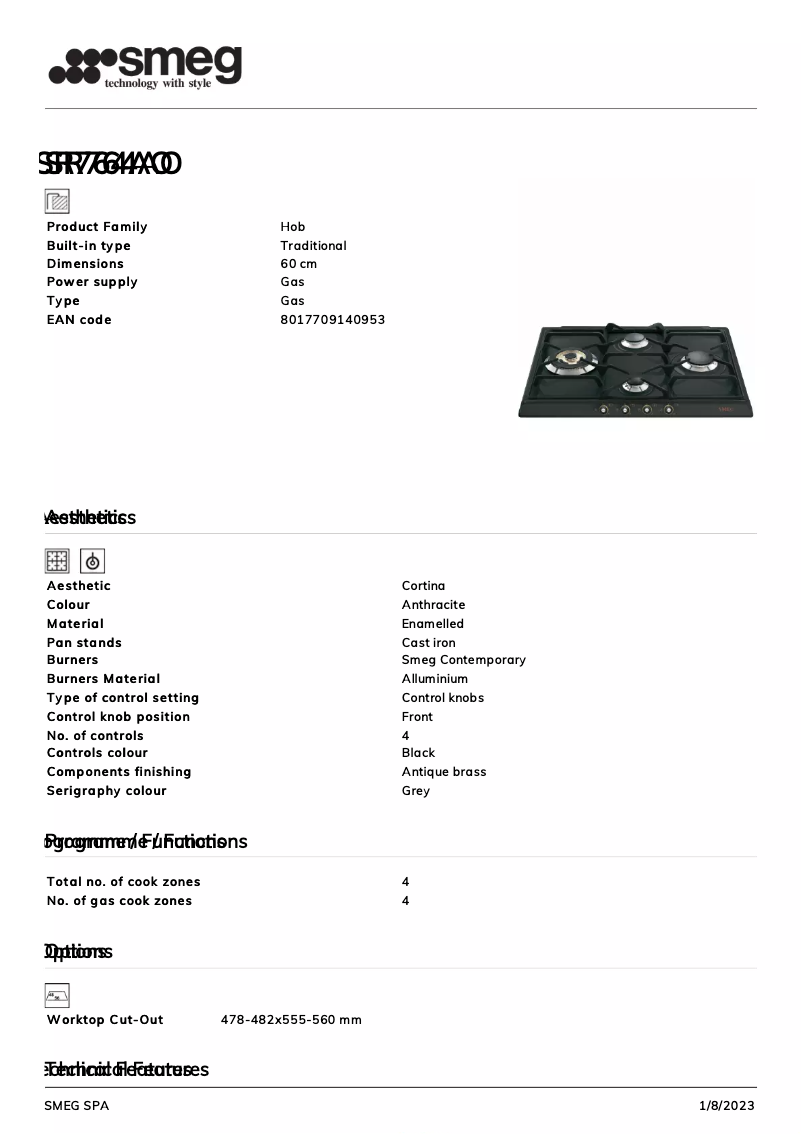 Image de la première page du manuel de l'appareil SR764AO