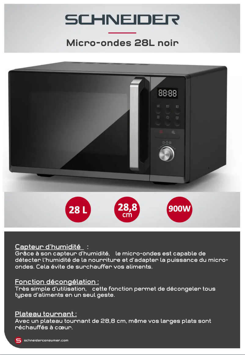 Page 1 de la notice Fiche technique Schneider SCMW2028SDB