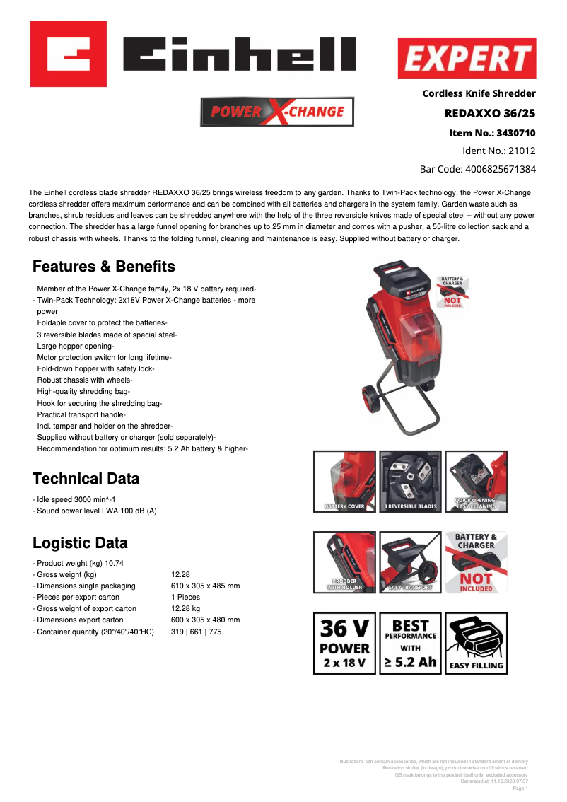 Image de la première page du manuel de l'appareil REDAXXO 36/25