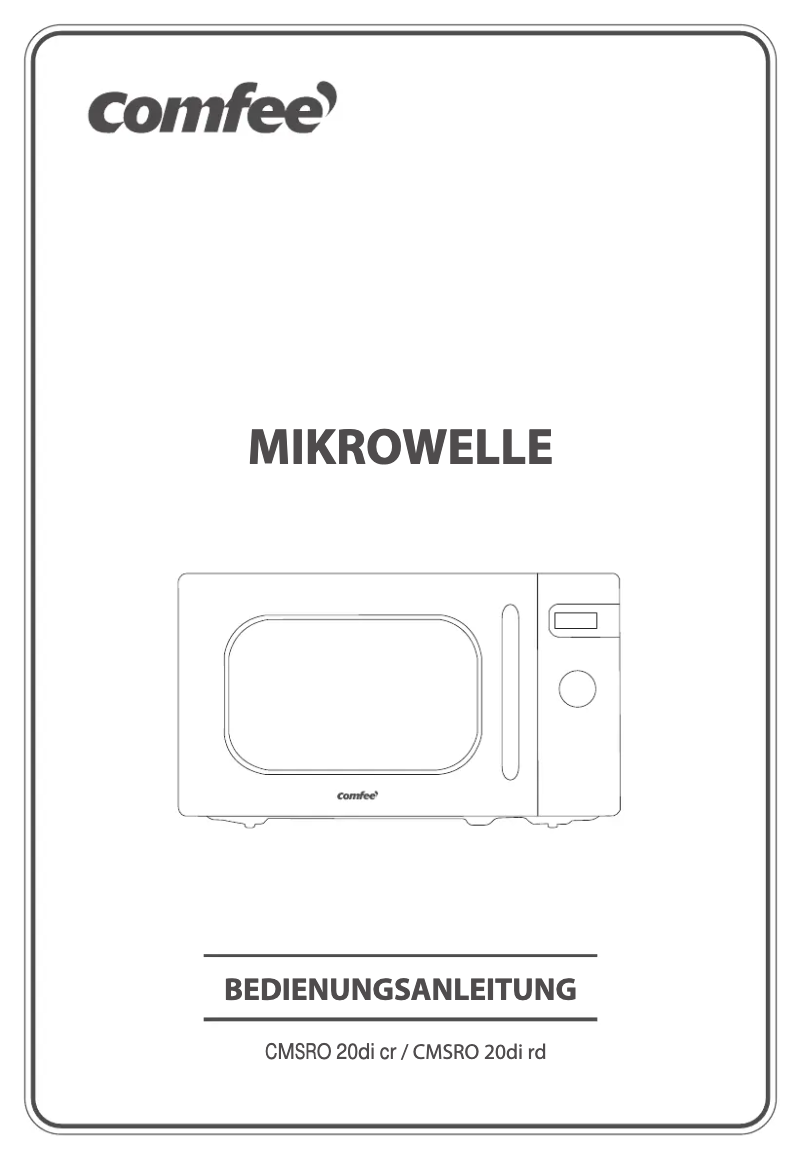 Image de la première page du manuel de l'appareil CMSRO 20di rd