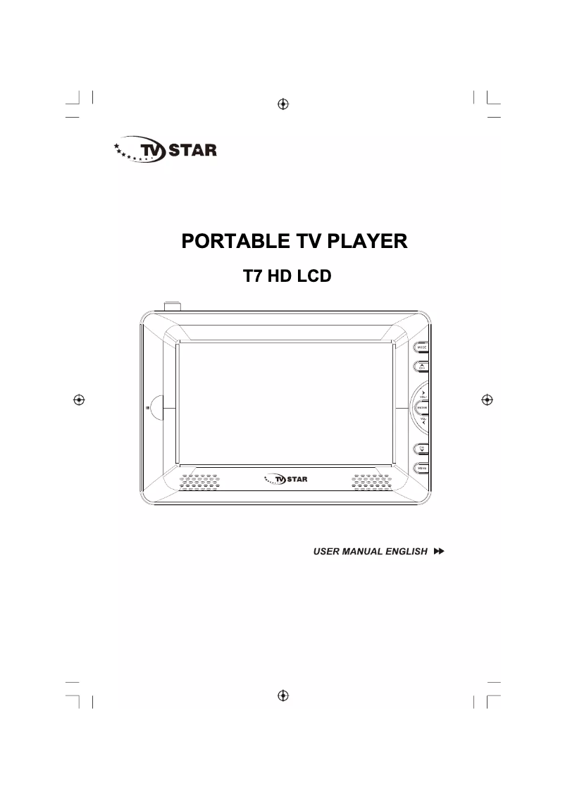 Page 1 de la notice Manuel utilisateur TV Star T7 HD