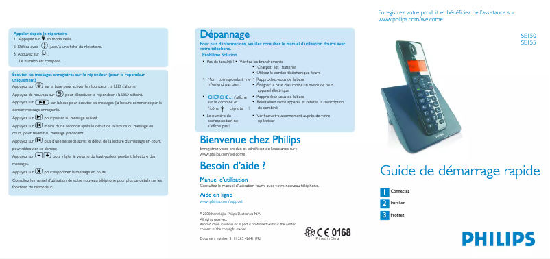Image de la première page du manuel de l'appareil SE1501B