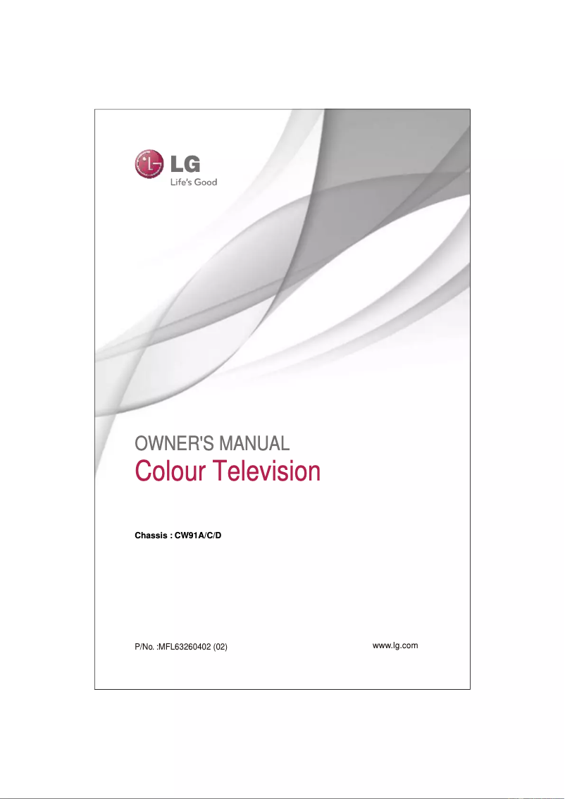 Page 1 of the manual User Manual LG 21SB5RGE