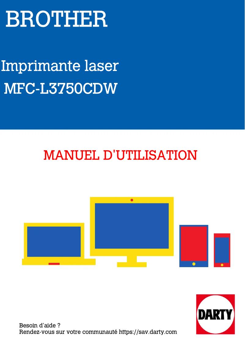 Page 1 de la notice Manuel utilisateur Brother MFC-L3750CDW