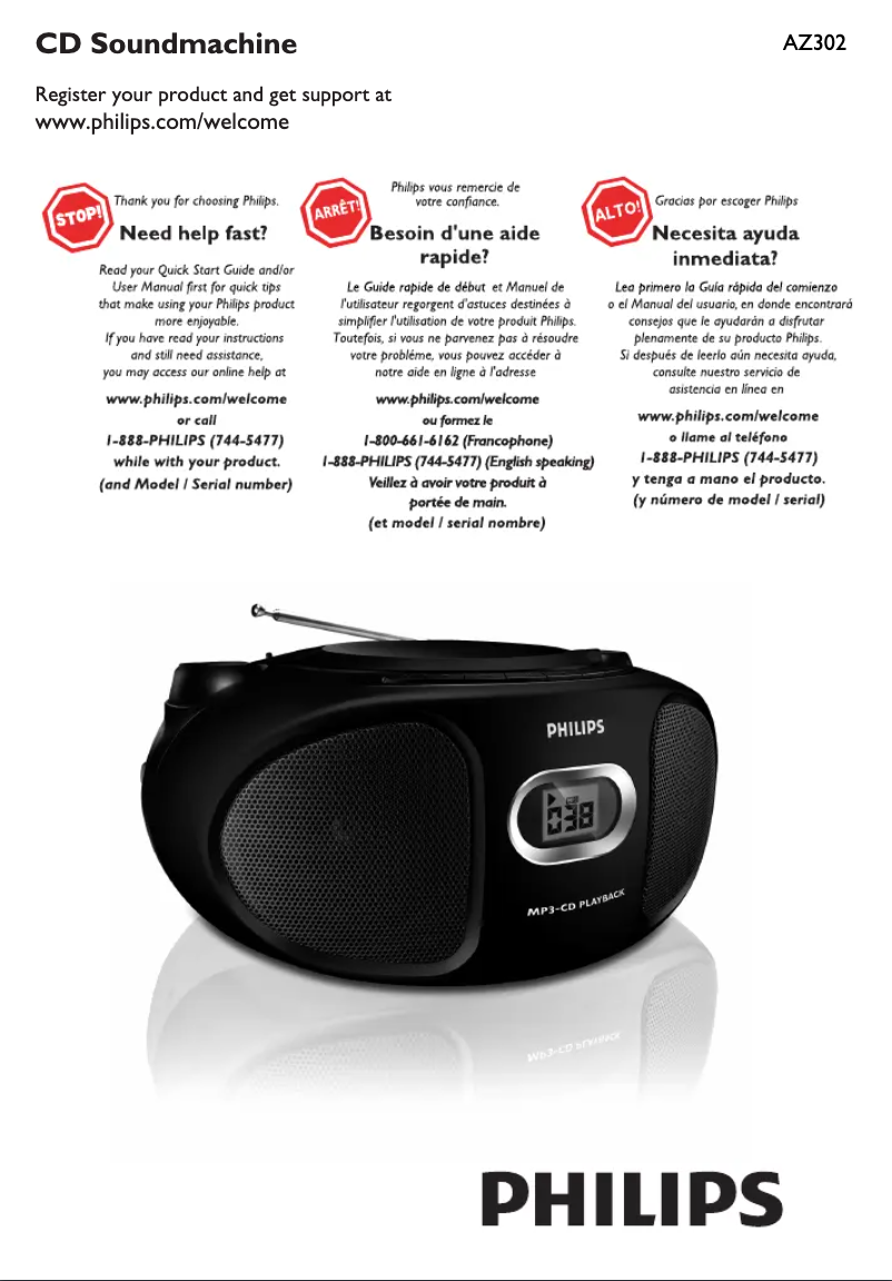 Image de la première page du manuel de l'appareil AZ302