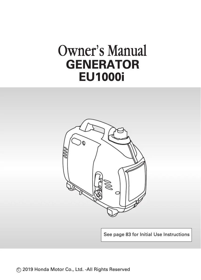Image de la première page du manuel de l'appareil EU1000i