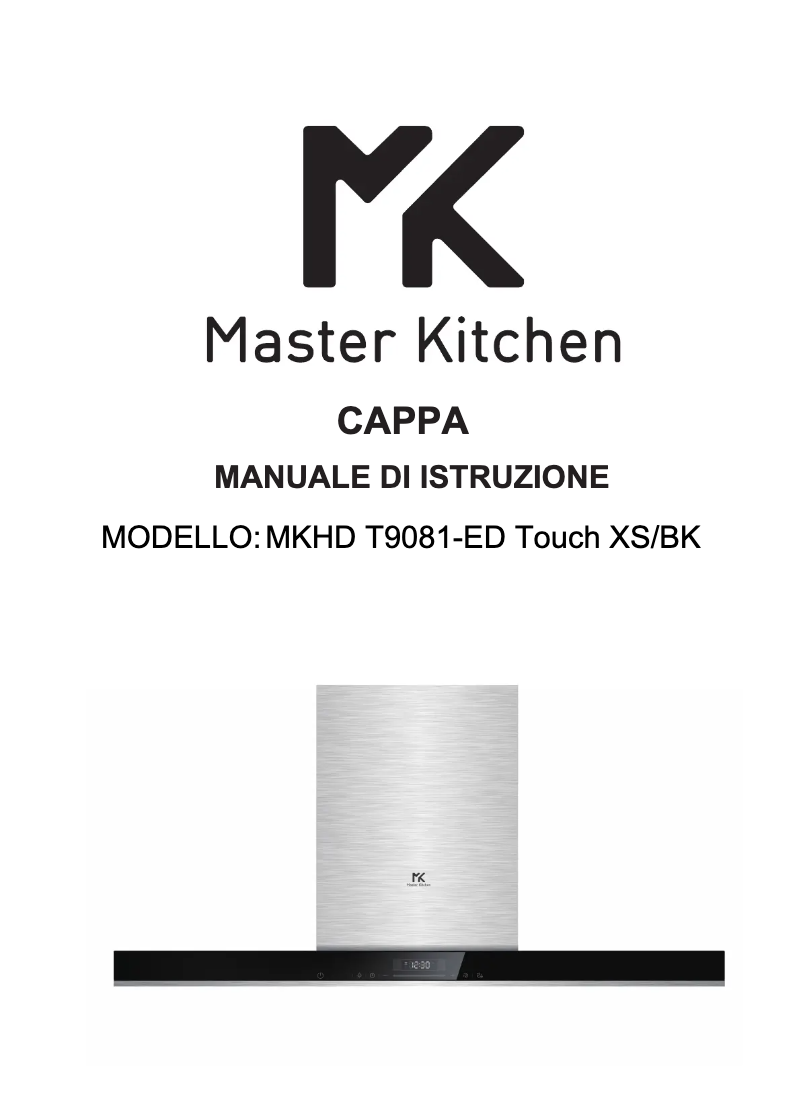 Page 1 de la notice Manuel utilisateur Master Kitchen MKHD T9081-ED TOUCH XS/BK