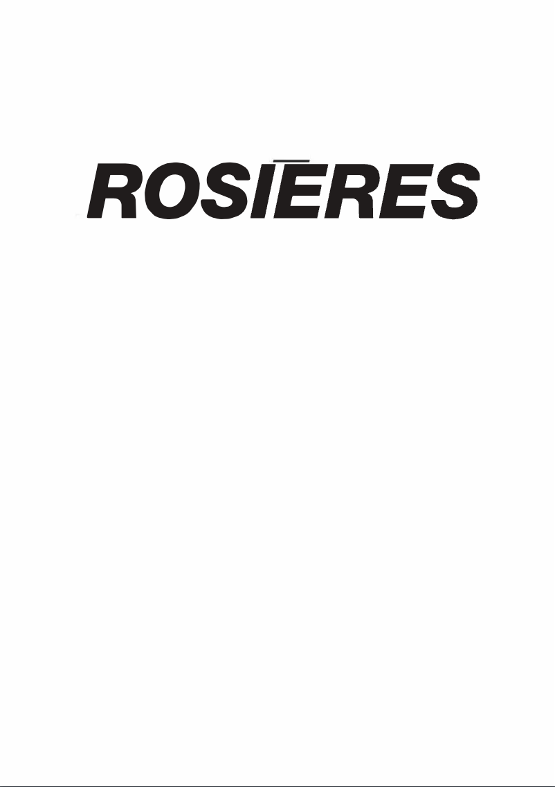 Page 1 de la notice Manuel utilisateur Rosieres RBT5519EW