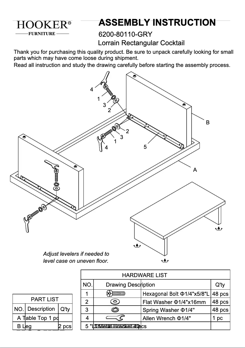 Página 1 del manual Manual de usuario Hooker 6200-80110-GRY