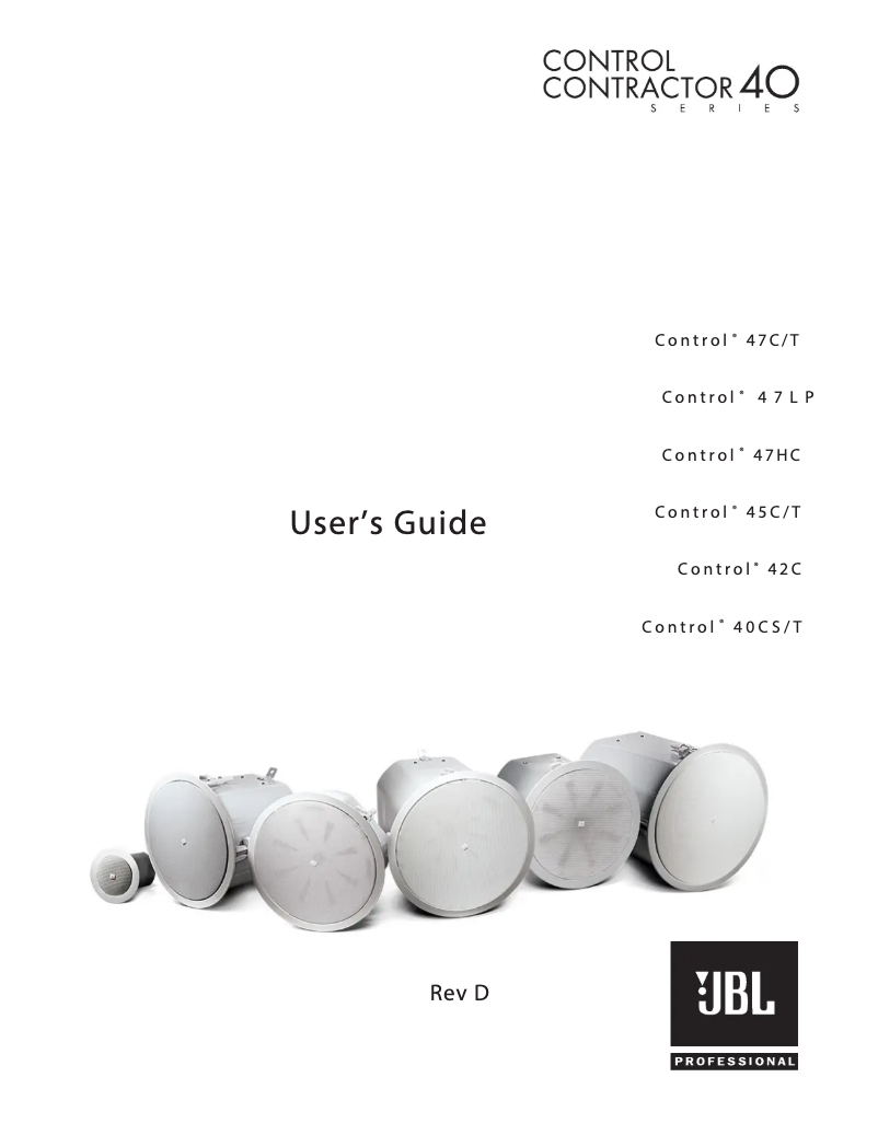 Page n°1 - Mode d'emploi JBL Control 45C/T
