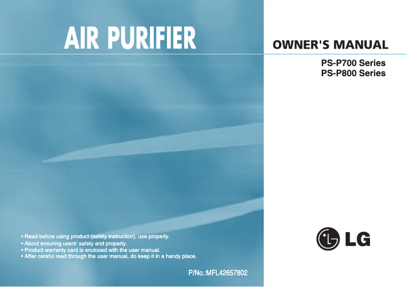 Página 1 del manual Manual de usuario LG PS-P700WF