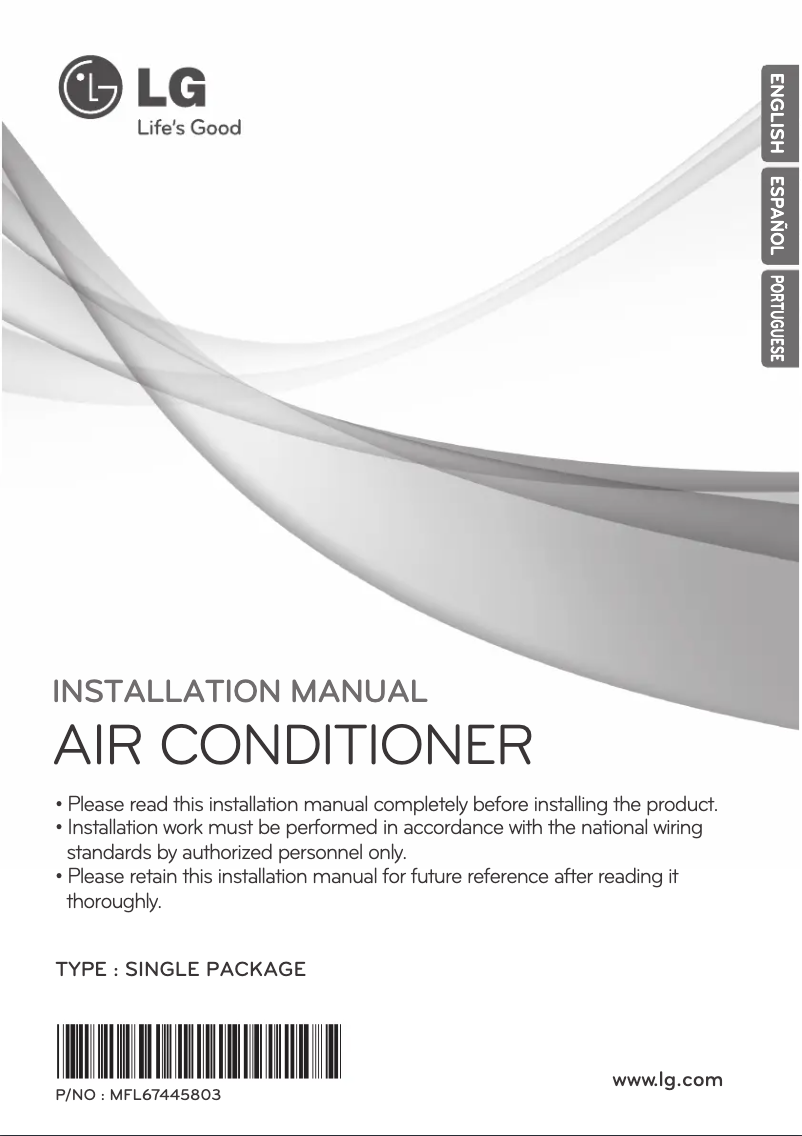 Page 1 de la notice Manuel utilisateur LG AK-Q300BC00