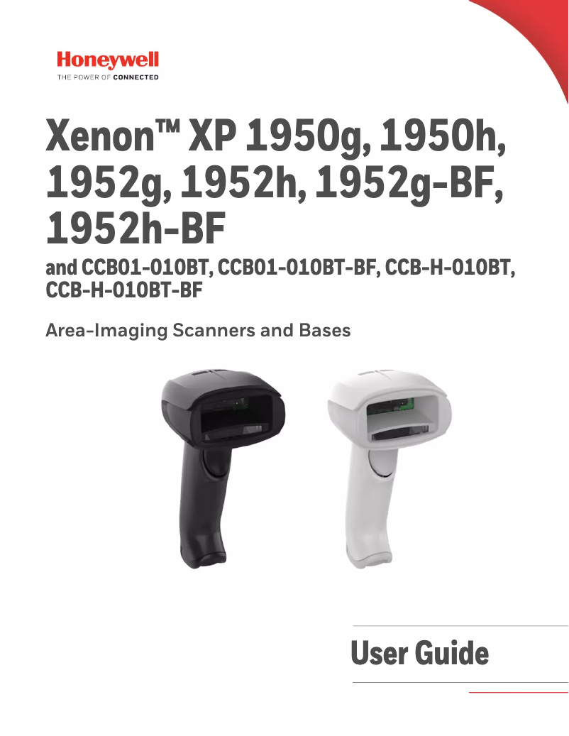 Page n°1 - Manuel utilisateur Honeywell Xenon XP 1952h