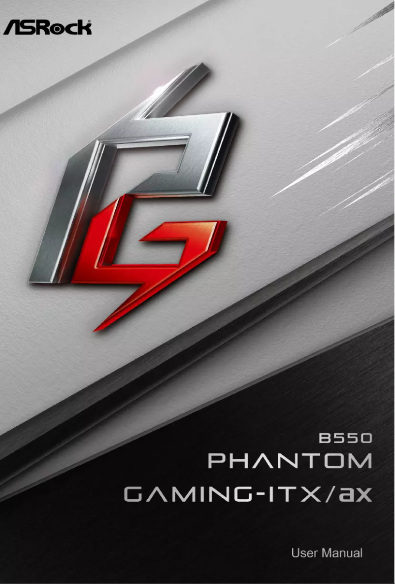 Image de la première page du manuel de l'appareil B550 Phantom Gaming ITX