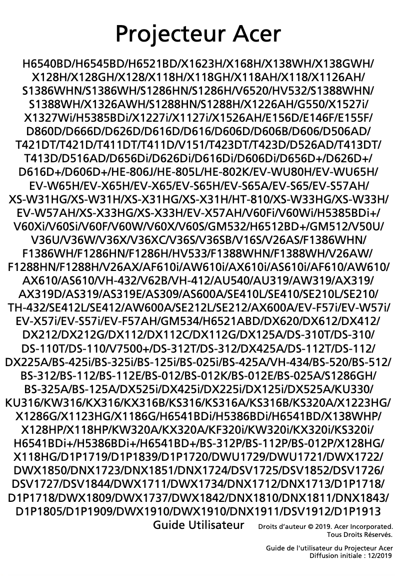 Página 1 del manual Manual de usuario Acer BS-312P