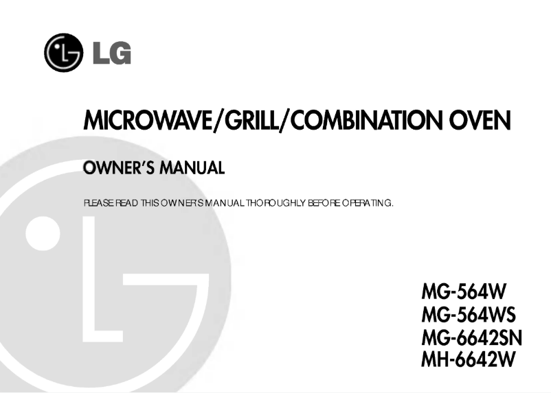 Page 1 de la notice Manuel utilisateur LG MH-6642W