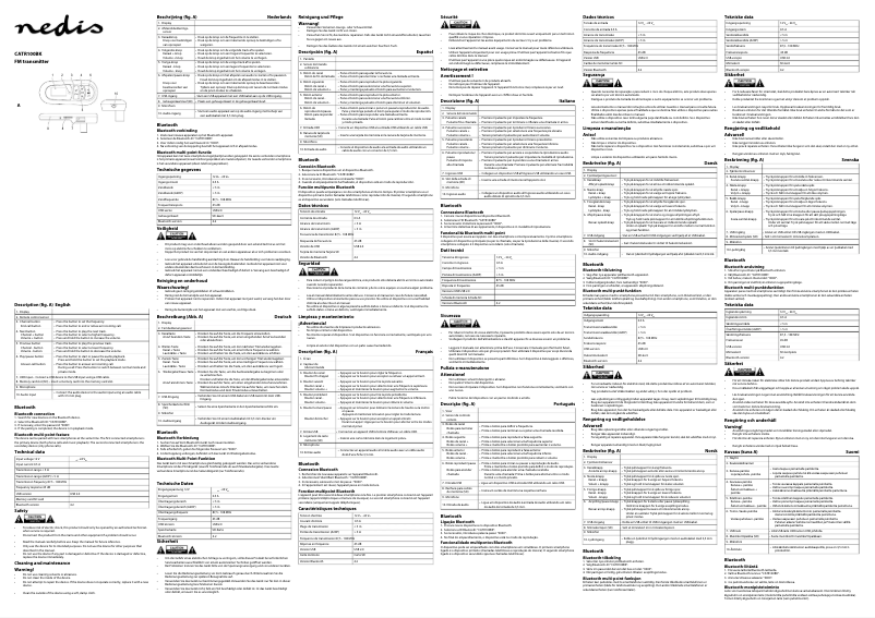 Image de la première page du manuel de l'appareil CATR100BK