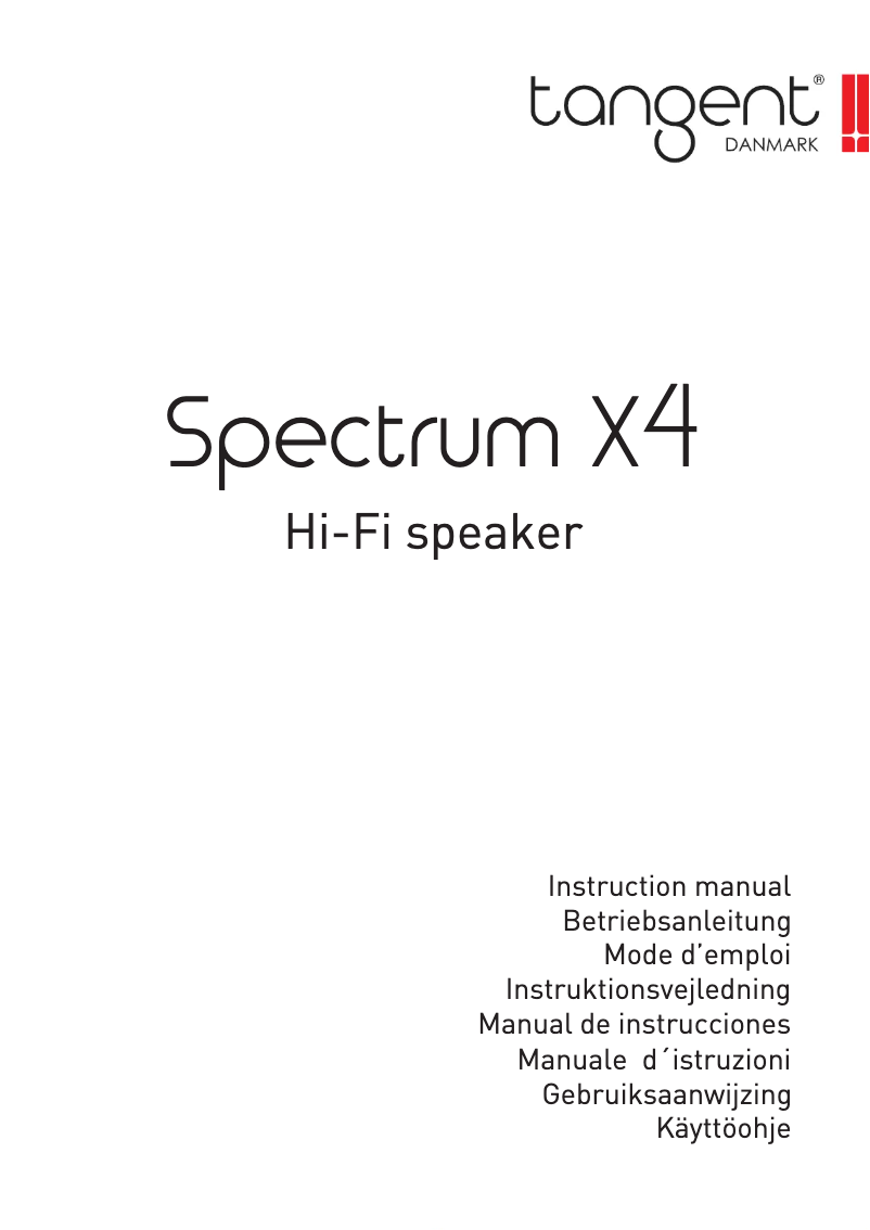 Página 1 del manual Manual de usuario Tangent Spectrum X4
