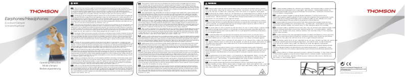 Page n°1 - Manuel utilisateur Thomson EAR3214