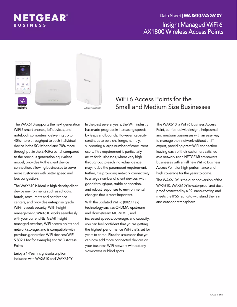 Image de la première page du manuel de l'appareil WAX610Y