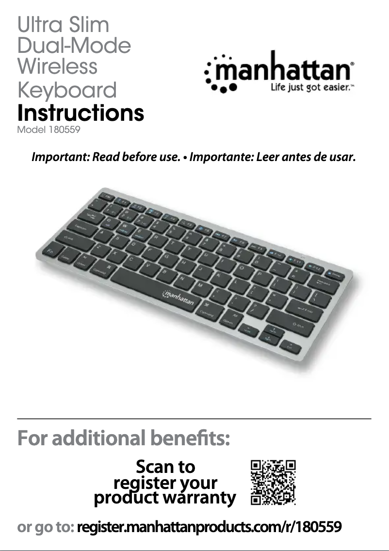 Page 1 de la notice Manuel utilisateur Manhattan 180559
