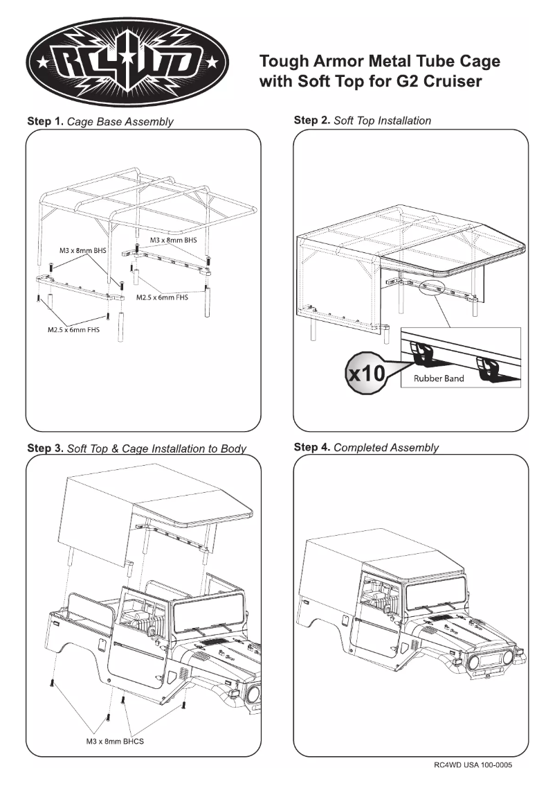 Page n°1 - Manuel utilisateur RC4WD Z-X0038