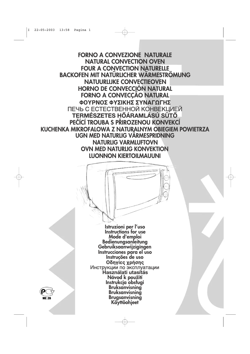 Page 1 de la notice Manuel utilisateur DeLonghi EO1831