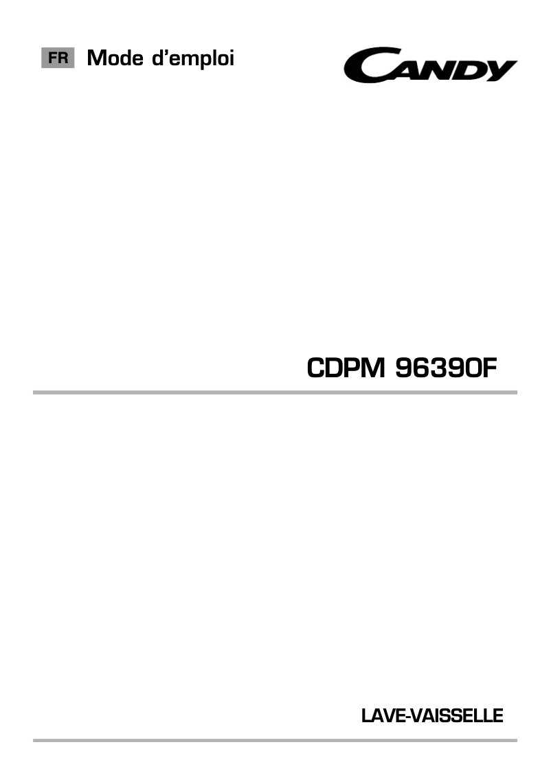 Image de la première page du manuel de l'appareil CDPM 96390F-47
