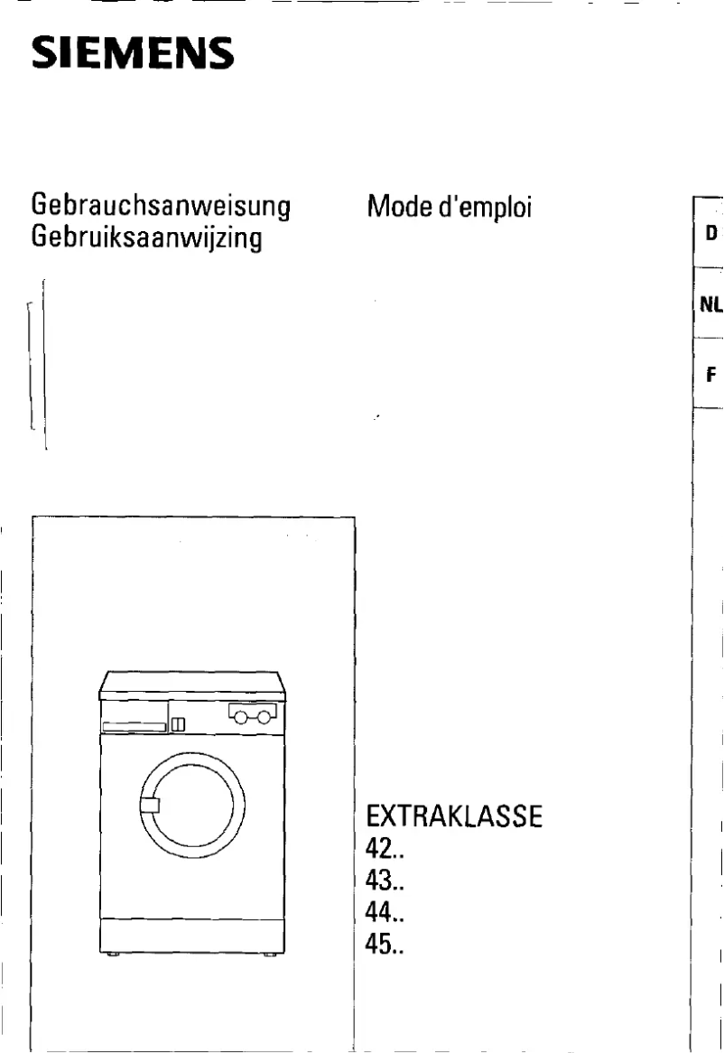 Image de la première page du manuel de l'appareil WM4403