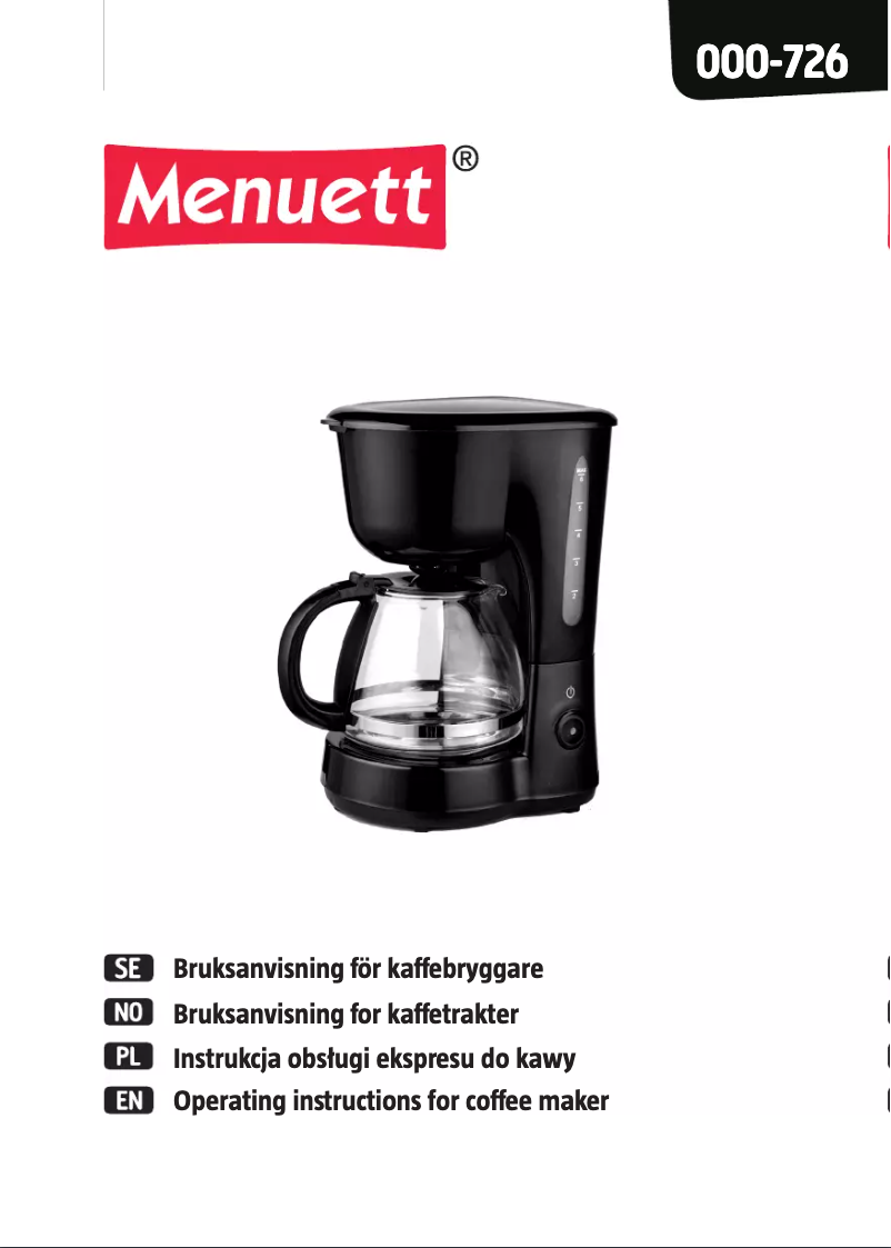 Page n°1 - Manuel utilisateur Menuett 000-726