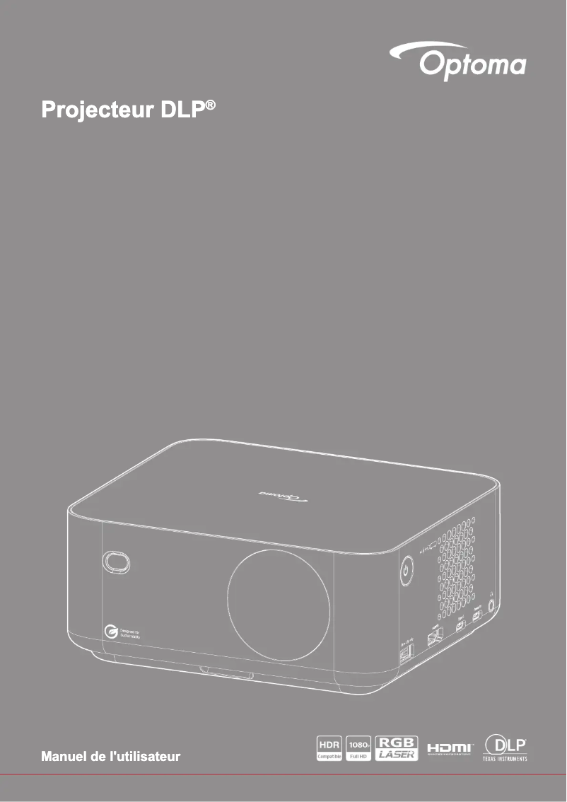 Page n°1 - Manuel utilisateur Optoma ML1080
