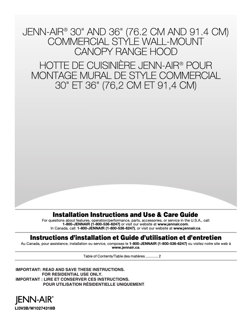 Image de la première page du manuel de l'appareil JXU9136WP