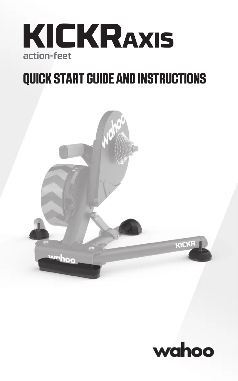 Image de la première page du manuel de l'appareil KICKR Axis