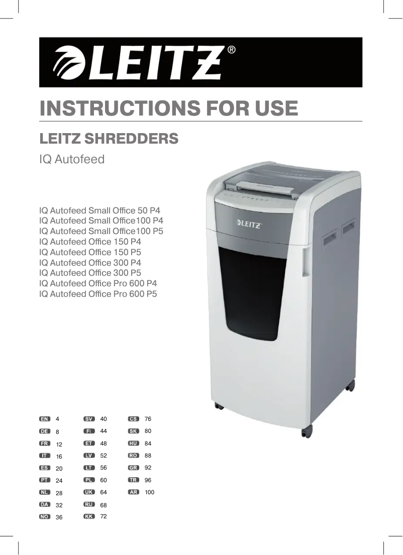 Page n°1 - Manuel utilisateur Leitz IQ Autofeed