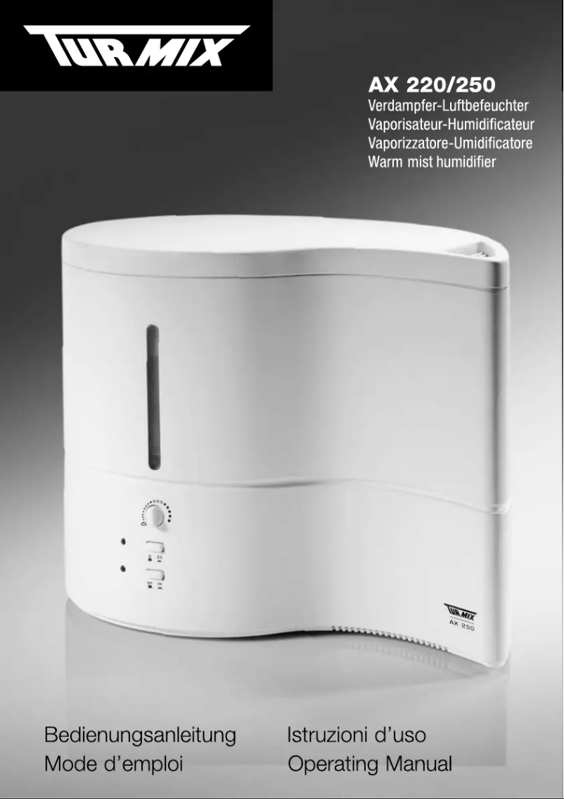 Page 1 de la notice Manuel utilisateur Turmix AX 250