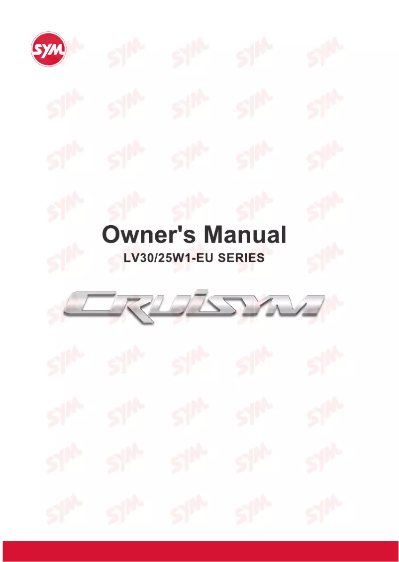 Page 1 de la notice Manuel utilisateur SYM Cruisym 300