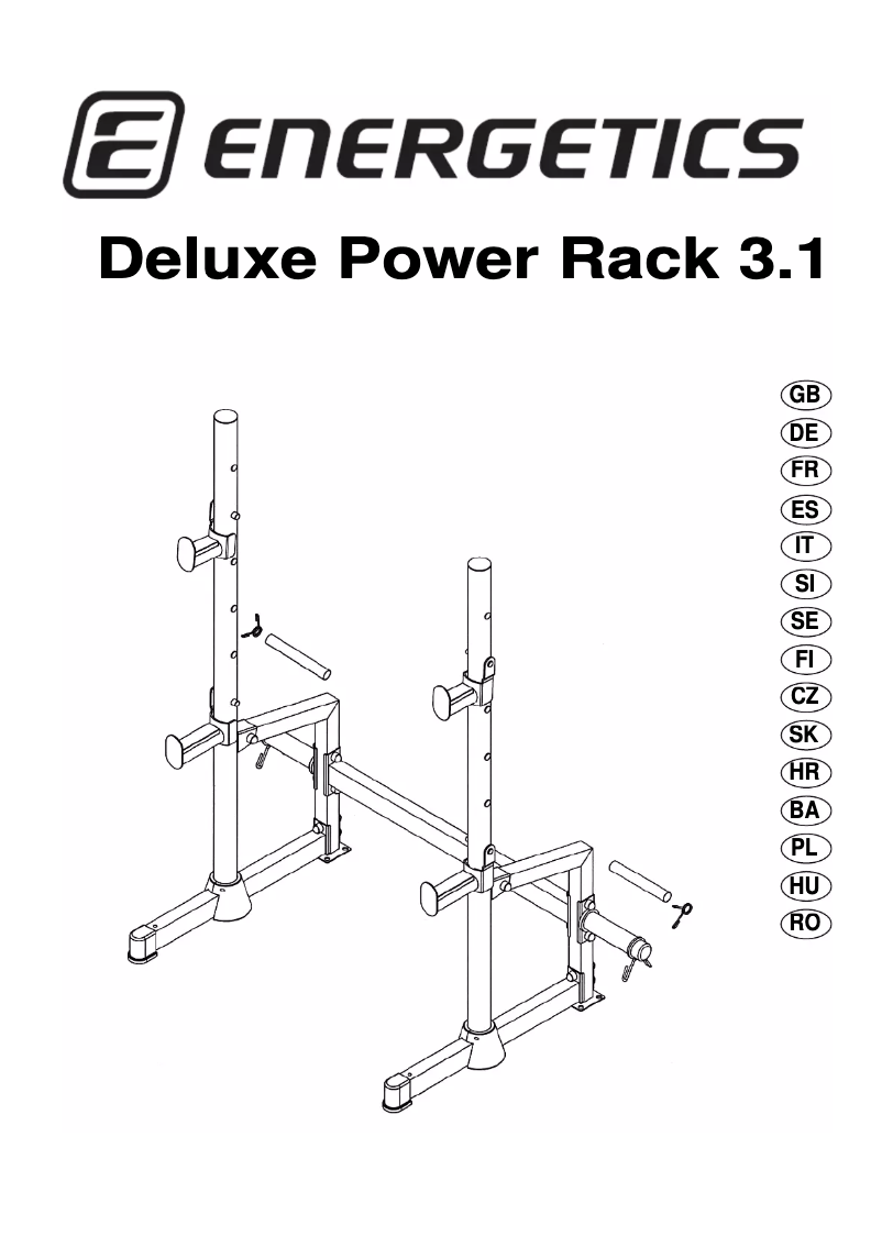Page n°1 - Manuel utilisateur Energetics Deluxe Power Rack 3.1