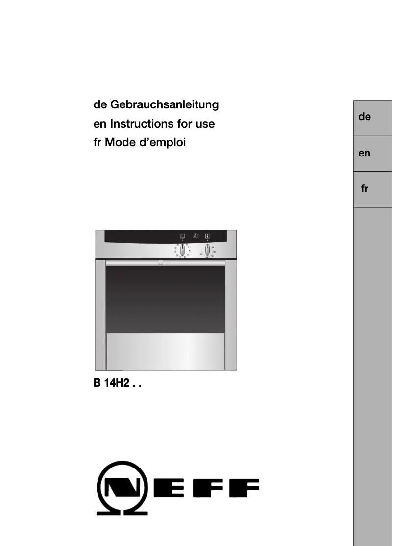 Image de la première page du manuel de l'appareil B 14H2N0