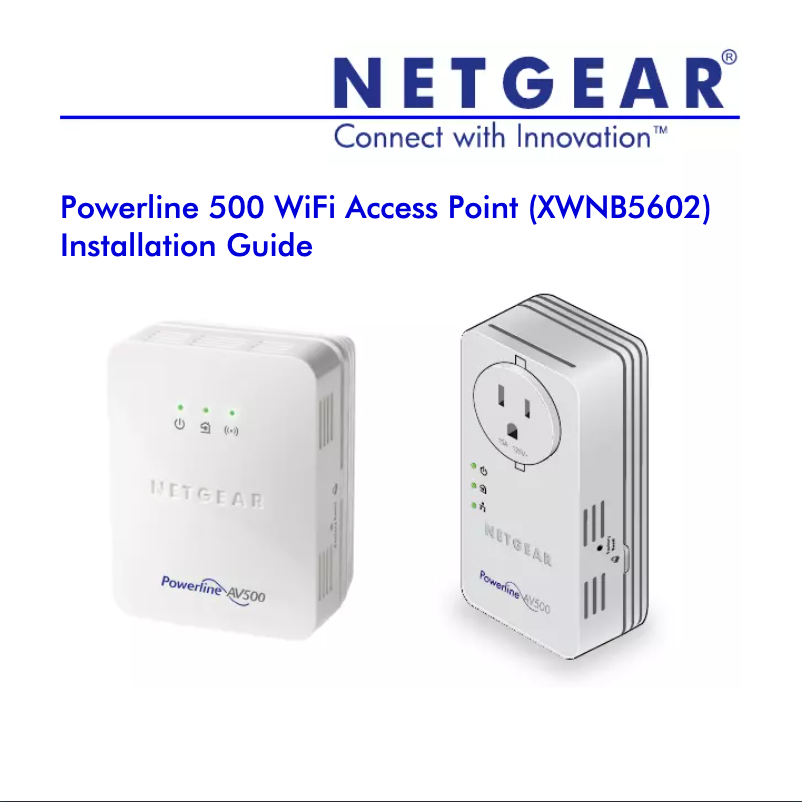 Page n°1 - Manuel utilisateur Netgear XWNB5602