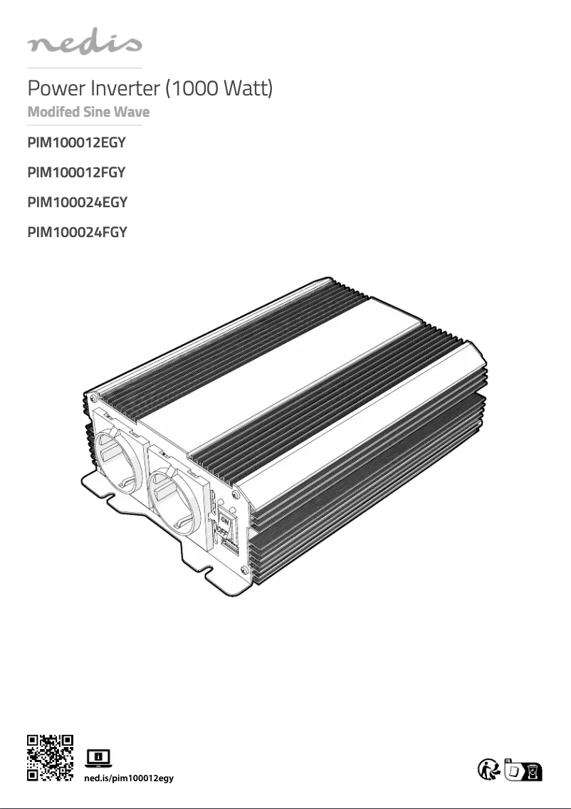 Page 1 de la notice Manuel utilisateur Nedis PIM100024FGY