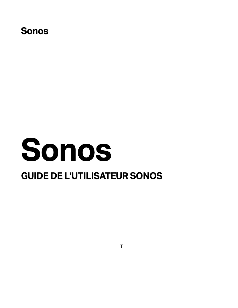 Page 1 de la notice Manuel utilisateur Sonos Sub Gen 3