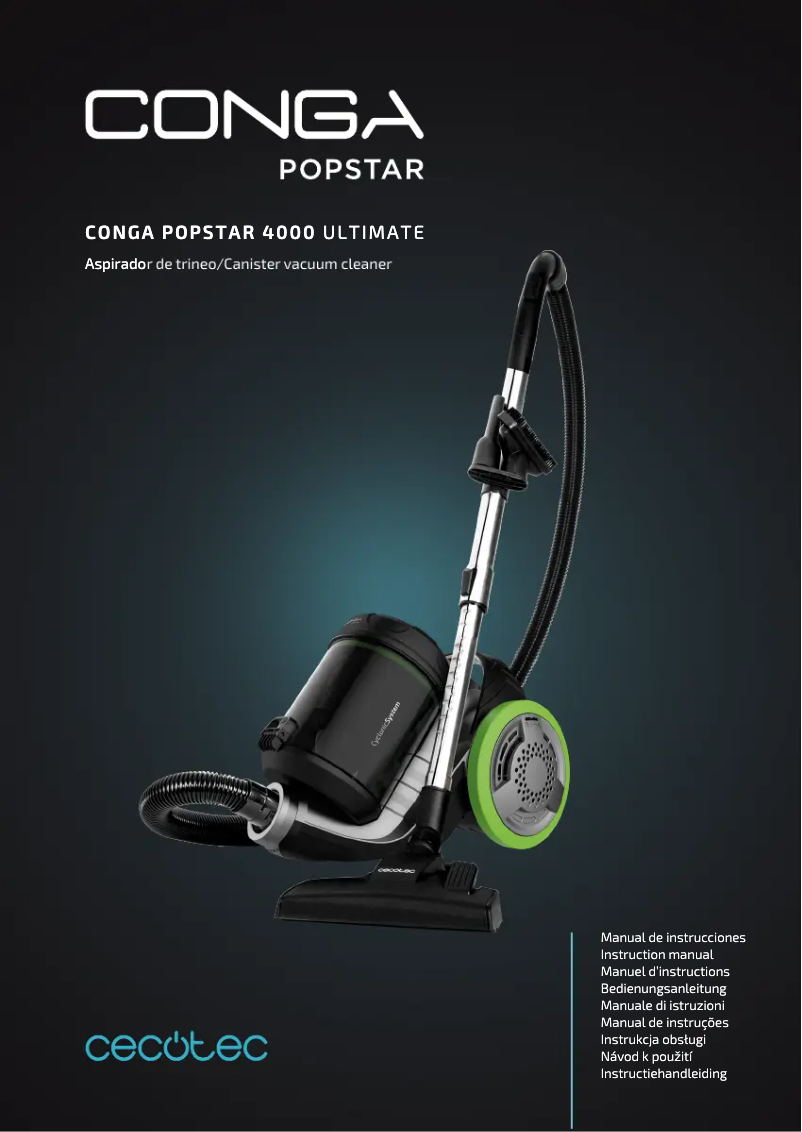 Página 1 del manual Manual de usuario Cecotec Conga PopStar 4000 Ultimate
