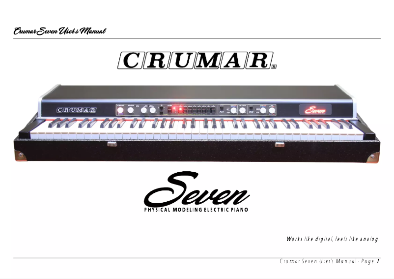 Page n°1 - Manuel utilisateur Crumar Seven