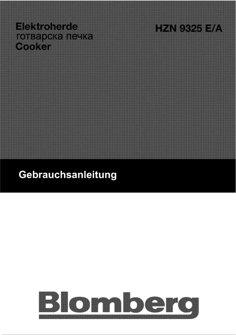 Page 1 de la notice Manuel utilisateur Blomberg HZN 9325 E